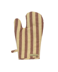 Manopla de cocina rayas granate